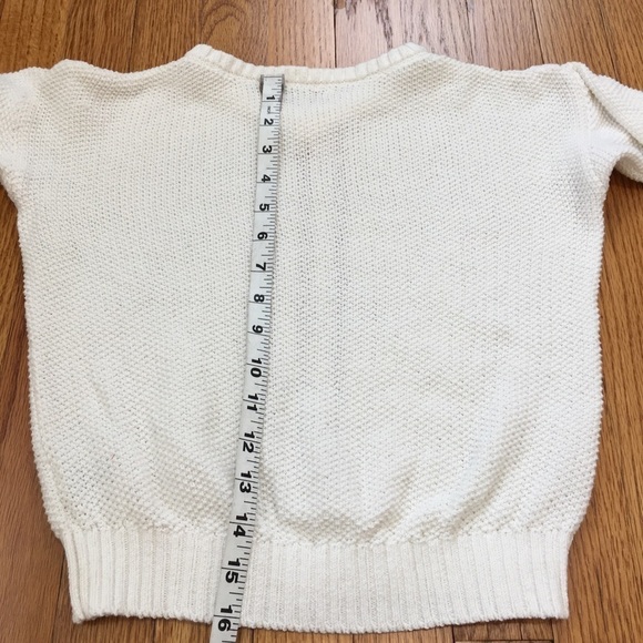 Nowadays Big Girls White Cotton Pull Over Knit Sweater - Picture 8 of 12